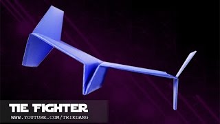 Papierflieger selbst basteln Papierflugzeug falten  Beste Origami Flugzeug  Tie Fighter [upl. by Valdes]