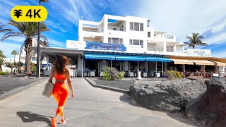 Costa Teguise  Lanzarote Walking Tour 4K [upl. by Ekusoyr]