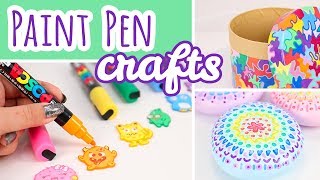 3 Posca Paint Pen Projects  Easy Paint Marker Crafts [upl. by Mccully]