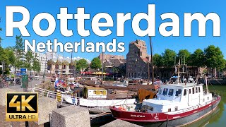 Rotterdam Netherlands Walking Tour 4k Ultra HD 60fps – With Captions [upl. by Haelahk]