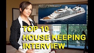 TOP 10 HOUSEKEEPING UTILITY INTERVIEW CRUISE SHIP [upl. by Rowe]