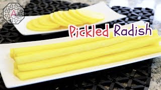 Homemade Yellow Pickled Radish 단무지 DanMuJi  Aeris Kitchen [upl. by Qiratla]