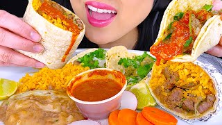 ASMR Carne Asada Burrito amp TACO PARTY [upl. by Anirbes]