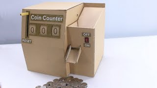 Fastest Cardboard Coin Counter  Awesome DIY Craft [upl. by Seni34]