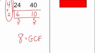 Finding the GCF using the quotLadderquot Method [upl. by Sjoberg]