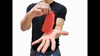 Disappearing handkerchief magic trick  Easy to learn  Tutorial [upl. by Enait]