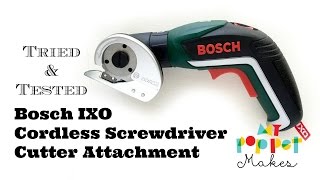 Bosch IXO Cordless Screwdriver Cutter Attachment in Action [upl. by Daveen533]