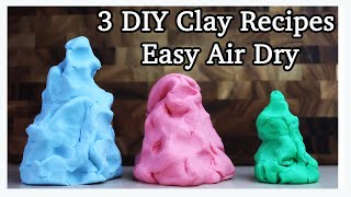 DIY Air Dry Clay Recipes FAST and EASY [upl. by Marozik]