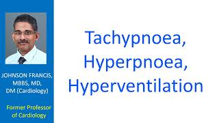 Tachypnoea Hyperpnoea Hyperventilation [upl. by Odrude]