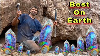 Finding Worlds Best Iridescent Hematite Crystals  Graves Mt Georgia [upl. by Leamiba]