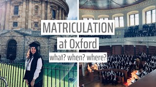 WHAT IS MATRICULATION  oxford university  first year [upl. by Sicnarf]