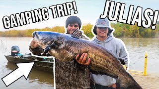 GIANT CATFISH CATCH amp COOK ALL NIGHT FISHING TRIP with JULIUS [upl. by Notsyrb]