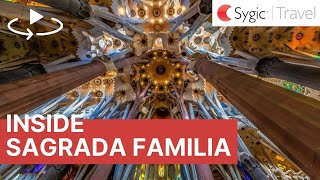 360 video Sagrada Familia Interior Barcelona Spain [upl. by Lhary]