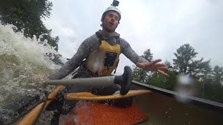 Whitewater Canoeing and Camping on the Lower Madawaska River in High Water [upl. by Ynej]