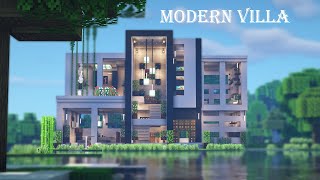 Minecraft  Modern HouseVilla amp INTERIOR ｜How to Build in Minecraft [upl. by Emoreg655]