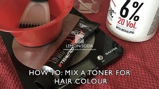 How to mix a toner for hair colour [upl. by Zerat35]