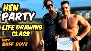 Hen party life drawing  Life drawing Class  life drawing models  Hen do life drawing  Buff Boyz [upl. by Sliwa]