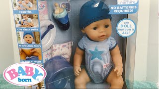 New Baby Born Interactive Doll Boy with Blue Eyes Unboxing [upl. by Dorrie]