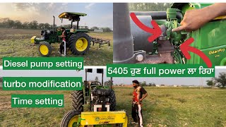 John Deere 5405 pump setting turbo settingmodificationsmodify [upl. by Nido]