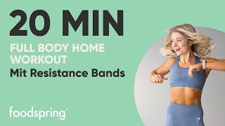 20 Min Full Body Workout  Resistance Bands  Keine Wiederholungen  foodspring®  growingannanas [upl. by Suivatco]