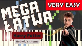 🎹 Harry Potter motyw główny Hedwigs theme  Piano Tutorial MEGA ŁATWA wersja 🎵 NUTY W OPISIE 🎼 [upl. by Eilsew]