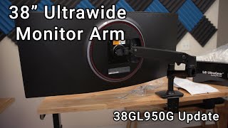 Ultrawide Monitor Arm Review amp Update  AmazonBasics Ergotron LG 38GL950G [upl. by Root]