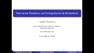 10 Derivación Numérica con Extrapolación de Richardson [upl. by Amias873]