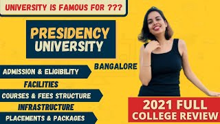 Presidency University 2021 Admission  Eligibility  Courses amp Fees  Placement amp Average Package [upl. by Epilihp]