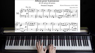 Schumann  Erster Verlust First loss Op 68 No 16  Piano Tutorial [upl. by Jermain]