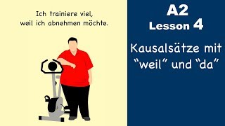 Learn German  Kausalsatz  Nebensatz  weil da vs denn  German for beginners  A2  Lesson 4 [upl. by Frayne]