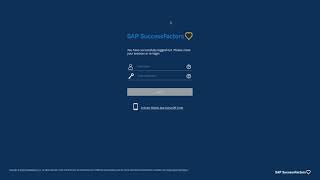 Login to the SuccessFactors Instance [upl. by Kotick]