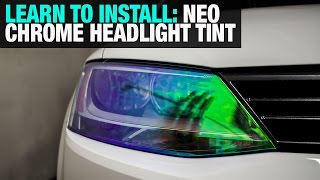 How To Install Neo Chrome Headlight Tint Film quotDIYquot [upl. by Fretwell]