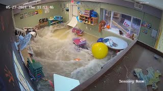 Video shows the moment a Wentzville day care flooded during storms [upl. by Ateloj754]