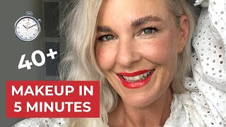 5 Minute Makeup  Fresh Makeup Look For Over 40s [upl. by Sices]