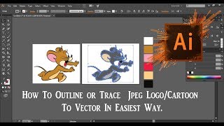 Adobe Illustrator CC Tutorial  How to image trace in illustrator in easiest way [upl. by Annai]