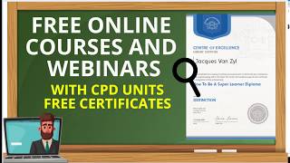 Free Online Courses and Webinars with CPD Units Tutorial [upl. by Odranoel738]