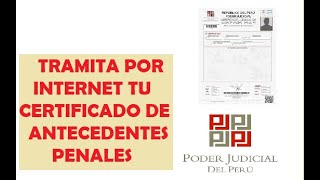 COMO SACAR CERTIFICADO DE ANTECEDENTES PENALES ELECTRÓNICO [upl. by Deegan]