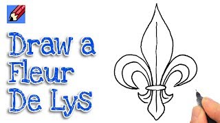 How to draw a Fleur de Lys real easy [upl. by Ibba]