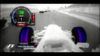 Tire Heat On F1 Cars  Infrared Camera [upl. by Sollows]