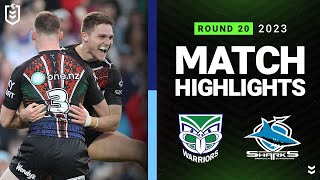 NRL 2023  Warriors v Sharks  Match Highlights [upl. by Sybyl]