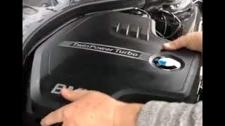 How to remove Twin Power Turbo BMW Engine cover Petrol engine F30 1 3 5 Series X1 X2 X3 X4 X5 F25 [upl. by Sofko545]