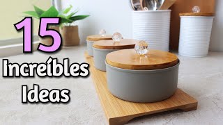 15 IDEAS de LUJO para TÚ COCINA con LATAS  Manualidades Para Vender y Ganar Dinero Reciclando Latas [upl. by Macario]