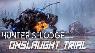 Horizon Zero Dawn  The Frozen Wilds  Hunters Lodge  Onslaught Trial Guide [upl. by Tye]