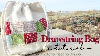 EASY Drawstring Squishy Bag  TUTORIAL [upl. by Madge852]