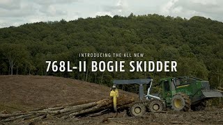 Tough Terrain Productivity  John Deere 768LII Bogie Skidder [upl. by Atolrac]