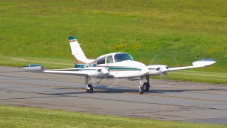 Cessna 310R takeoff Approach and Landing 4K Video [upl. by Yddub74]