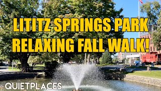 Lititz Springs Park Lancaster County Pennsylvania Fall Walking Tour [upl. by Iddet]