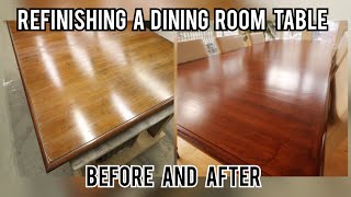 Refinishing a Dining Room Table  Furniture Restoration Repair How to  John Bear Woodworking [upl. by Ilona]