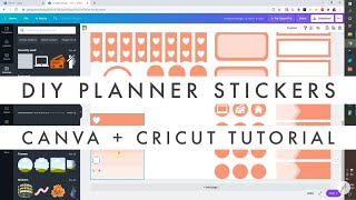 How to Make DIY Planner Stickers with Canva  Cricut Explore  DIY Printable Planner Stickers [upl. by Karlow]