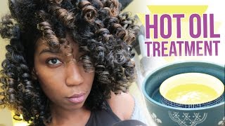 DIY Overnight Hot Oil Treatment For Shiny Baby Soft Hair  Naptural85 [upl. by Dugan525]